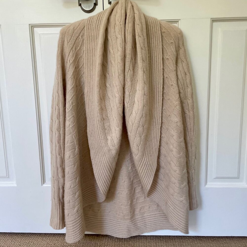 Ralph Lauren Cable Cashmere Shawl Cardigan (S)
